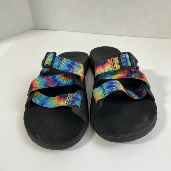 Chaco Chillos Slide Sandals Mens Multicolor Tie Dye Adjustable Strap Size 11 main image 4